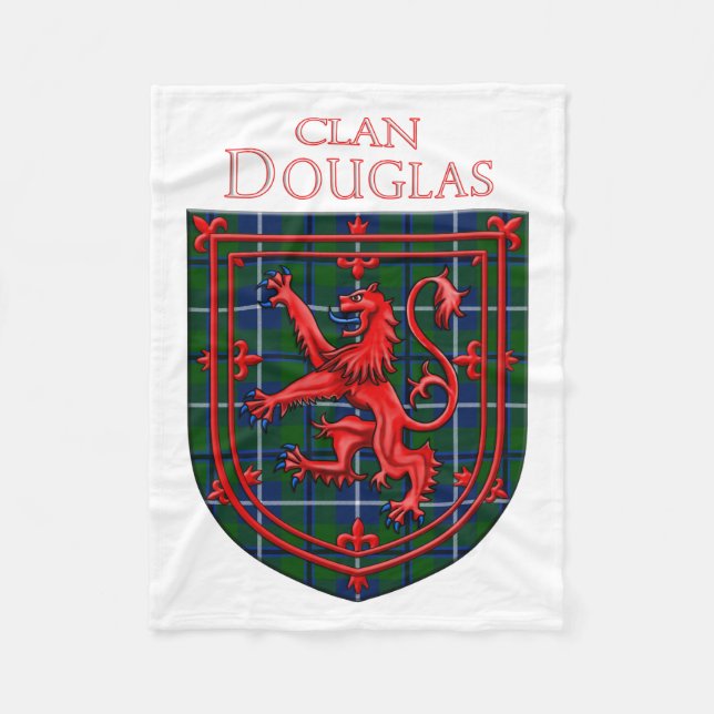 Manta Polar Douglas Tartan Scottish Plaid Lion Rampant (Anverso)
