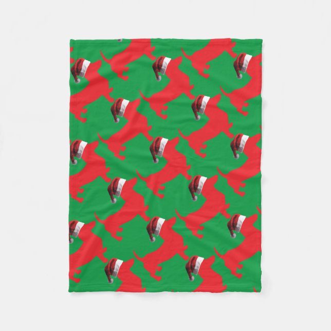 Manta Polar Doxie Rojo y Gorra-Santa (Anverso)