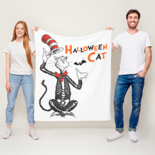 Manta Polar Dr. Seuss Gato con sombrero de Halloween