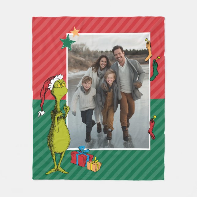 Manta Polar Dr. Seuss | Grinch Family Photo Holiday (Anverso)