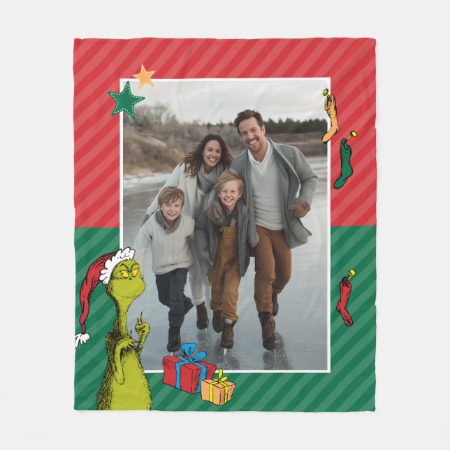 Manta Polar Dr. Seuss | Grinch Family Photo Holiday (Anverso)
