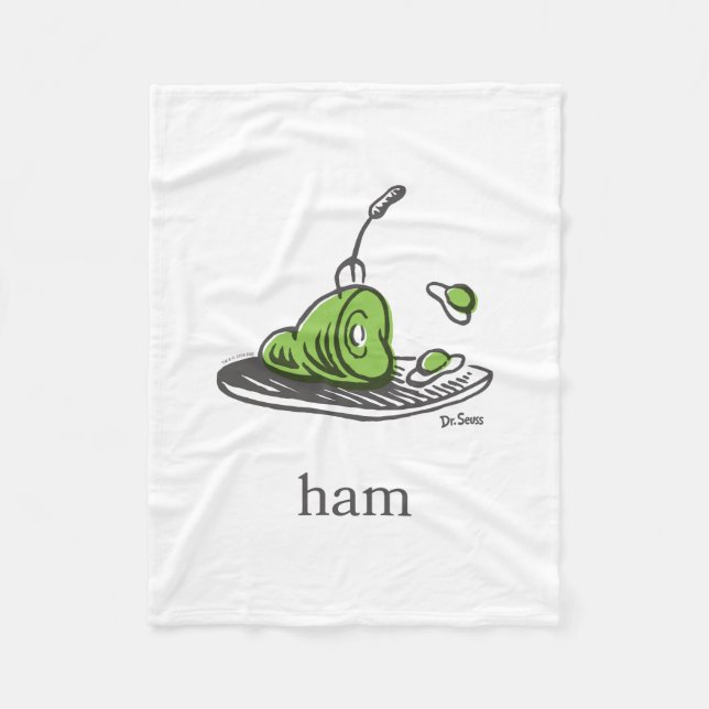 Manta Polar Dr. Seuss | Huevos verdes con jamón (Anverso)