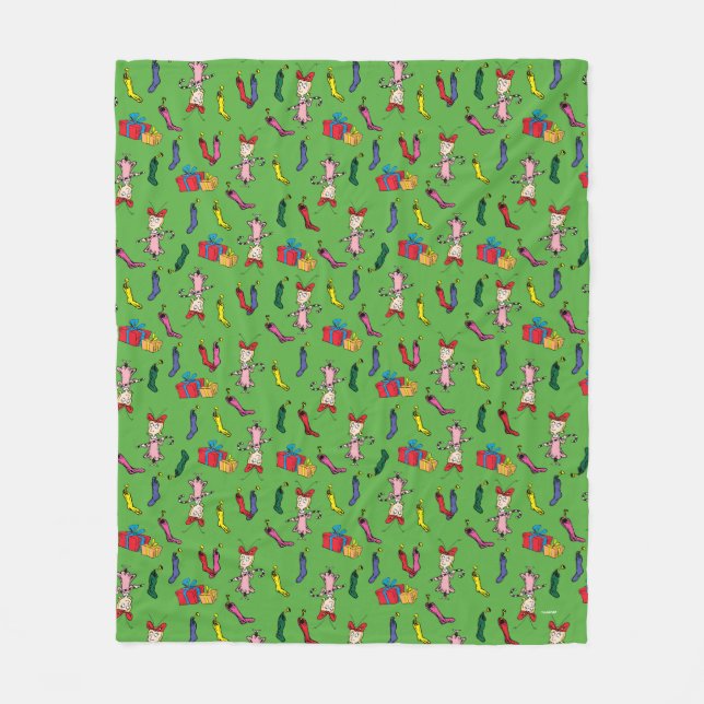 Manta Polar Dr. Seuss | The Grinch | Cindy-Lou Who Pattern (Anverso)