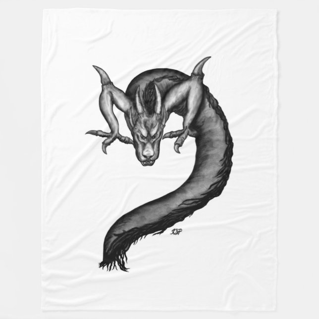 Manta Polar Dragón al estilo del tatuaje (Anverso)