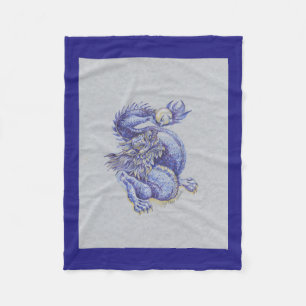 Manta Polar Dragón azul