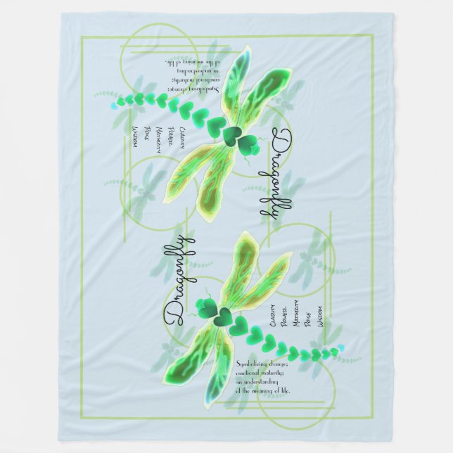 Manta Polar Dragón | Azul claro (Anverso)