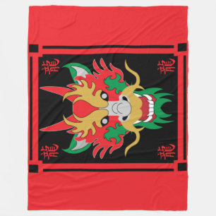 Manta Polar Dragón chino masacra arte asiático