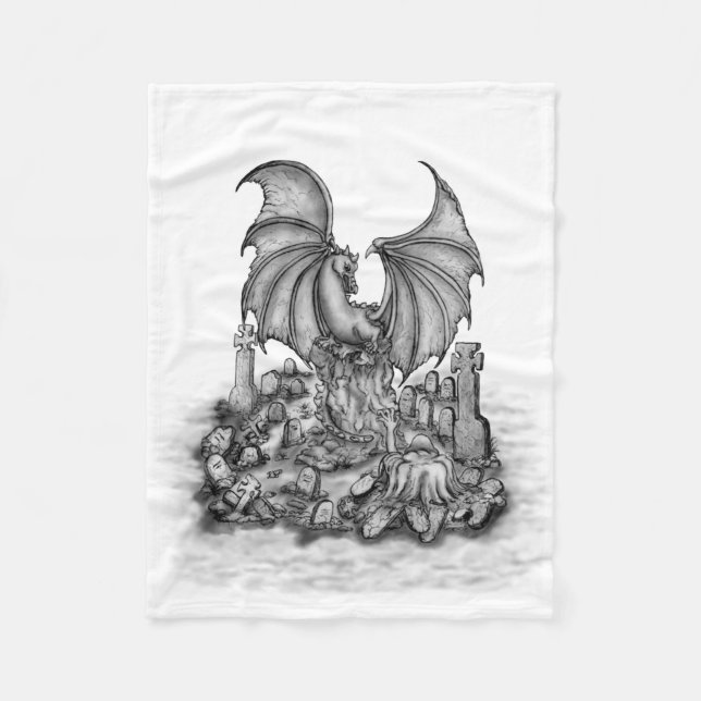 Manta Polar Dragón con zombi (Anverso)