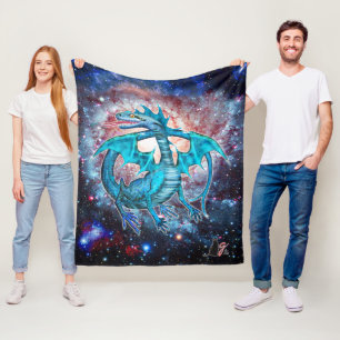 Manta Polar Dragón cosmético turquesa