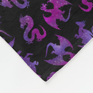 Manta Polar Dragón de galaxia en morado y rosa