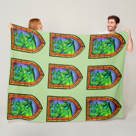 Manta Polar Dragón de vidrio contenido