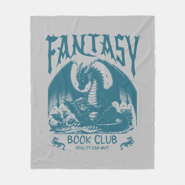 Manta Polar Dragón del club de libros de fantasía (Anverso)