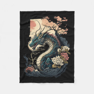 Manta Polar Dragón estético japonés arte japonés japonés tatua