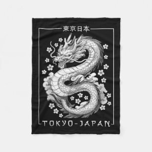Manta Polar Dragón japonés Tokio Japón años 80 Ani mítico asiá