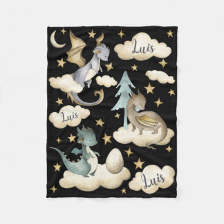 Manta Polar Dragón nocturno Dreams Baby Blanket