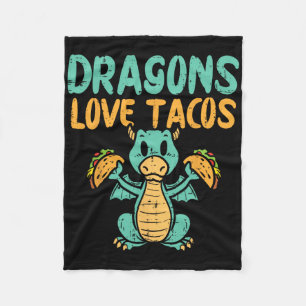 Manta Polar Dragones aman los tacos cute cinco de maya comida