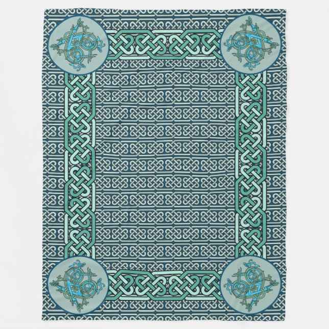 Manta Polar Dragones celtas azules (Anverso)