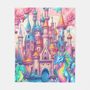 Manta Polar Dragones y Castillo