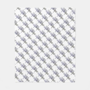 Manta Polar Dragonfly Grays Fleece Blanket