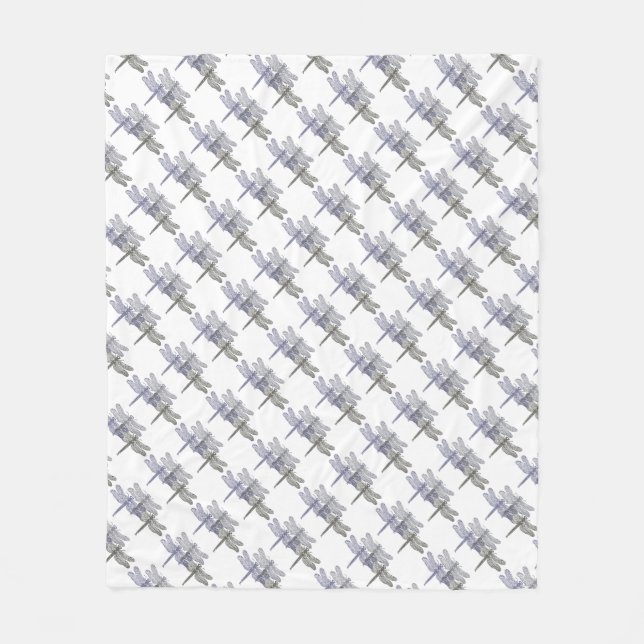 Manta Polar Dragonfly Grays Fleece Blanket (Anverso)