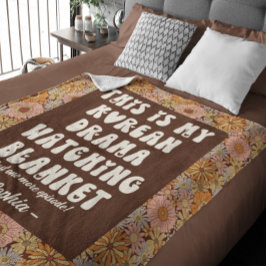 Manta Polar Drama coreano suave viendo la floral Groovy