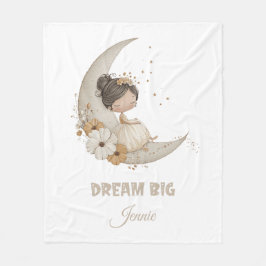 Manta Polar Dream Big Fairy Moon Child - Nombre personalizado