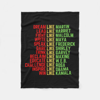 Manta Polar Dream Like Martin Men Mujeres Chicas Black Histo