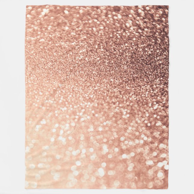 Manta Polar Dreamy Rosa Gold Purpurina - GlitterEfecto Peach (Anverso)