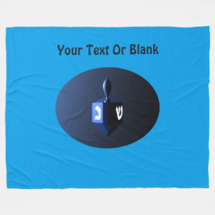 Manta Polar Dreidel azul metálico
