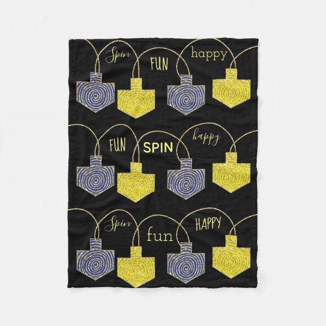 Manta Polar Driedel Fun Hanukkah Fleece Blanket (Anverso)