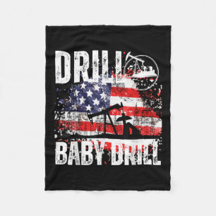 Manta Polar Drill Baby Drill Oilfield American Flag Oil Drilli