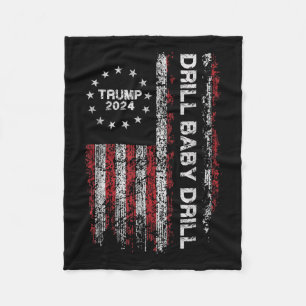 Manta Polar Drill Baby Drill Trump 2024 Presidente Rep
