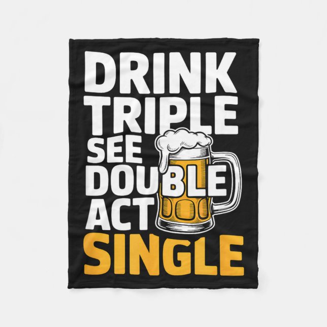 Manta Polar Drink Triple See Double Act Single - Funny Drinkin (Anverso)