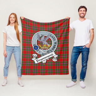 Manta Polar Drummond De Perth Clan Badge Tartán Plaid