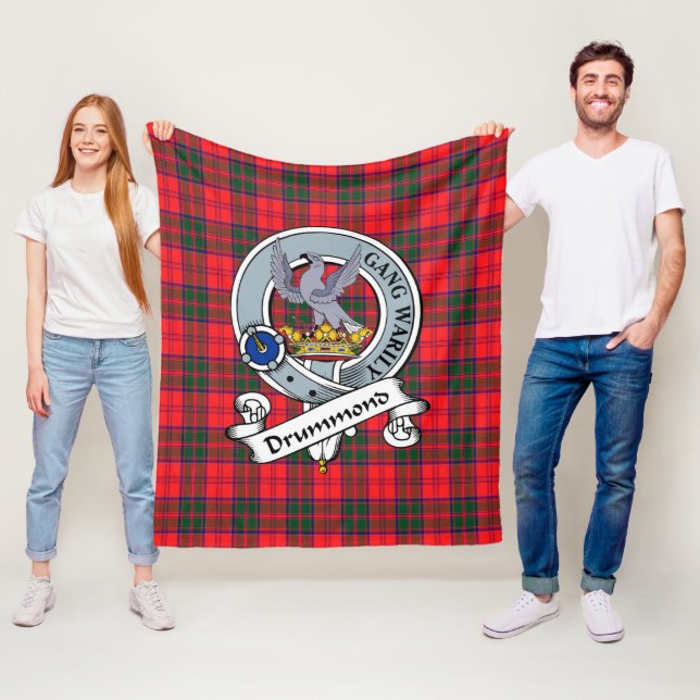 Manta Polar Drummond Modern Clan Badge Tartan Plaid (In situ)