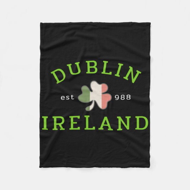 Manta Polar Dublin Ireland Est 988 Irish St Patrick S Day Sham (Anverso)