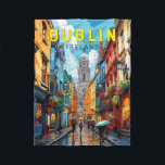 Manta Polar Dublin Ireland Travel Art Vintage<br><div class="desc">Diseño de viaje vectorial retro de Dublín. Sus edificios históricos incluyen el castillo de Dublín,  que data del siglo XIII,  e imponente catedral de San Patricio,  fundada en 1919.</div>