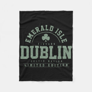 Manta Polar Dublín Irlanda Hoja de Trébol Día de San Patricio 