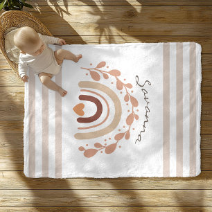 Manta Polar Ducha de bebé de nombre personalizado Arcoíris neu