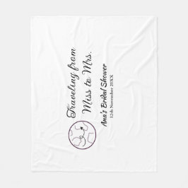 Manta Polar Ducha de novias de viaje añada fecha de caducidad