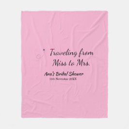 Manta Polar Ducha de novias de viaje añada fecha de caducidad