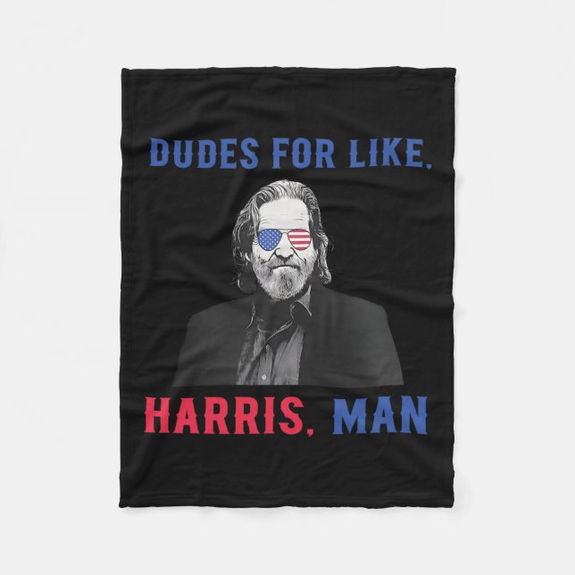 Manta Polar Dudes Como Harris Kamala Harris Para Presidente (Anverso)