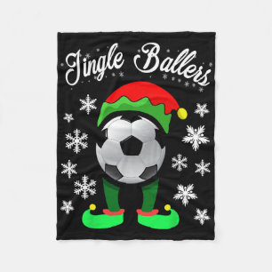 Manta Polar Duende de fútbol de fútbol navideño de Jingle Byll