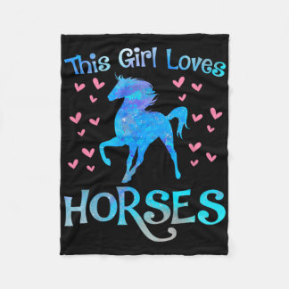 Manta Polar Dueño de caballo a este Chica le encanta el equita