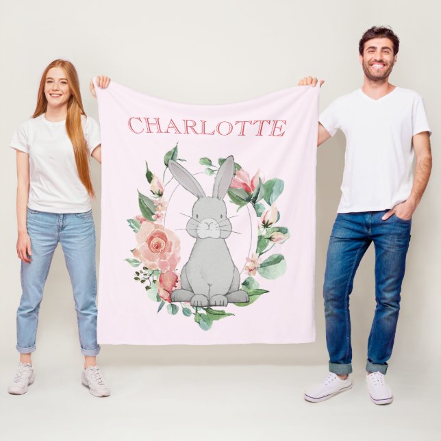 Manta Polar Dulce Chica de Flora Rosa (In situ)