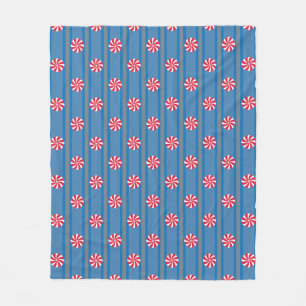 Manta Polar Dulce De Caramelo De Menta Azul Divertido Y Elegan