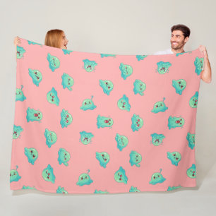 Manta Polar Dulce Kawaii Fantasma Verde Menta Rosa Pastel