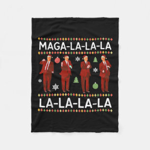 Manta Polar Dulce Navidades feos de Donald Trump. La La L