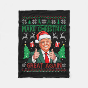 Manta Polar Dulce navideño fea de Trump hace grande a los Navi