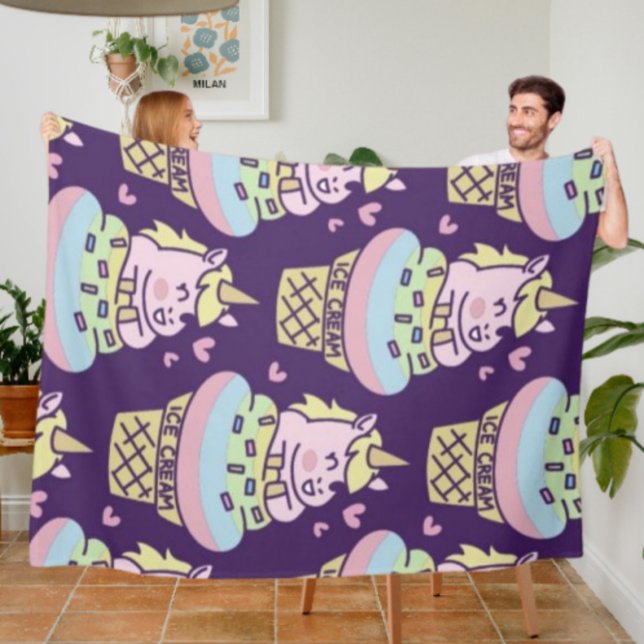 Manta Polar Dulce orgullo Unicorn Fleece Blanket (Subido por el creador)